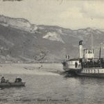 Bateau à vapeur sur le lac d’Annecy