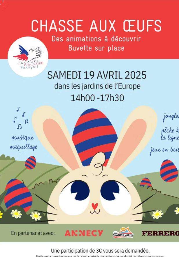 Chasse aux œufs Pâques 2025 Annecy