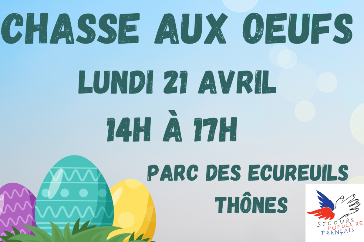 Chasse aux œufs Annecy Pâques 2025