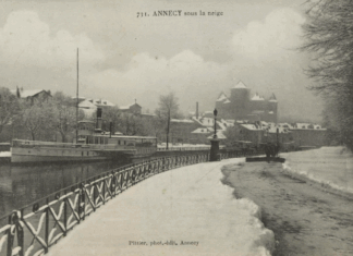 Neige Annecy et lac gelé histoire